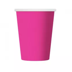 Papierbecher 270 ml 6 Stück rosa