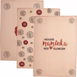 Orion Küchentücher rosa Die beste Mama unter der Sonne (3 Stk)