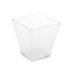 Fingerfood Becher für Panna Cotta PS eckig klar 59x59x54mm 100ml - 50 Stück