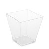 Fingerfood Becher für Panna Cotta PS eckig durchsichtig 72x72x72mm 230ml - 20 Stück