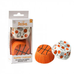 Cupcake- Körbchen Basketball, 36 Stück
