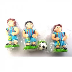 Zuckerfigur „Fußballer“ blau, 3 St. – Fußballschuh, 3 × 6 cm
