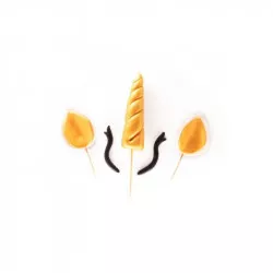 Zuckerstab Unicorn - Einhorn - Tortendeko-Set