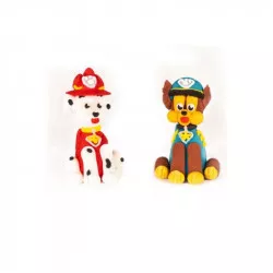 Zuckerdekorfigur „Paw Patrol“ Chase und Marshall, 3,5 × 6 cm