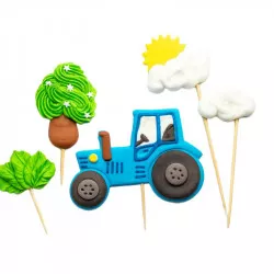 Zuckerschnitzfigur Grubenspieß Traktor