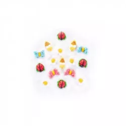 Zuckermännchen von Biene, Marienkäfer und Schmetterling