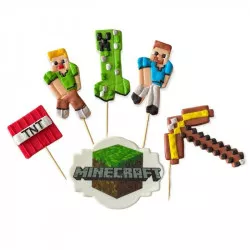Zuckerschnitzfigur mit Ankerschopf für die Torte Minecraft