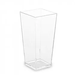 Fingerfood-Becher PS, quadratisch, transparent, 40x40x82 mm, 85 ml – 40 Stück