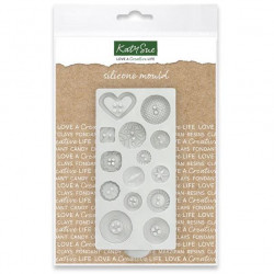 Silikonförmchen Knöpfe