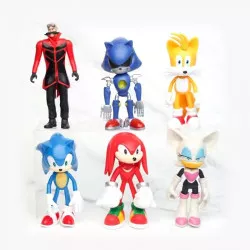 Tortenfiguren 6 Stück Igel Sonic 12 cm