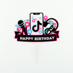 Zäichen an der Torte aus Kunststoff TikTok