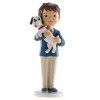 Figur zum Kuchen, Junge mit Hund – Heilige Kommunion