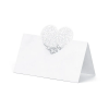 Beschriftungskarten für Tische - Bauwesen, 10 Stück, 9 x 6,5 cm, weiß, Herzform
