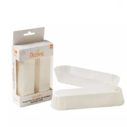 Papier-Eclair-Muffins 135x33x28mm weiß 60 Stück