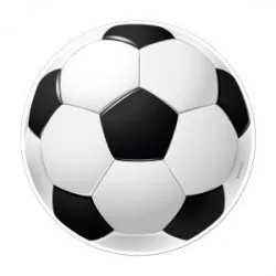 Essbares Papier Fußballball 15,5 cm