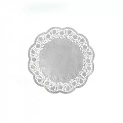 Dekorative Spitzen runde weiß 18 cm 100 Stück