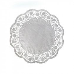 Dekorative Spitzen runde weiß 32 cm 100 Stück