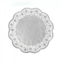 Dekorative Spitzen runde weiß 32 cm 100 Stück