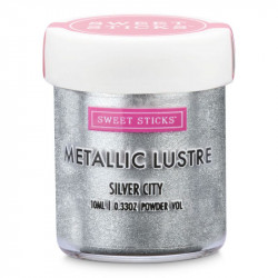 Stäubende Farbe metallic Silver City 10 ml