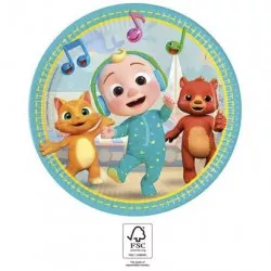 Papierteller cocomelon 23 cm, 8 Stücke