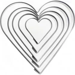 Ausstecher HERZ 5 Teile 121149