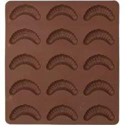 Orion Silikon-Backform braun Kipferl (für 15 Stück)