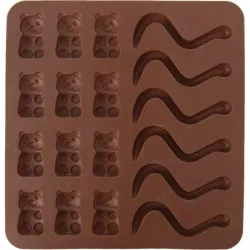 Backform zum Backen von Gummibärchen/Gummiwürmern
