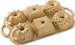 NW Mini-Babka Premium Gold Platte mit 6 Förmchen 3,5 cup Goldfarben