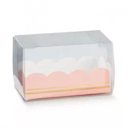 Makronenbox 80x50mm rosa 10 Stück