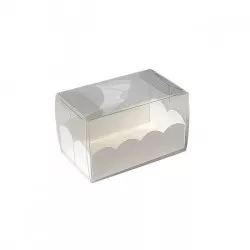 Makronenbox 8x5 cm 10 Stück weiß