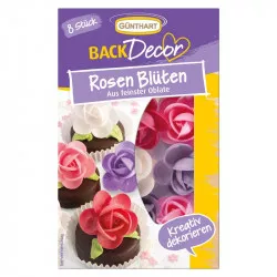 Rosen-Dekoration Plätzchenhalter, 8 Stück