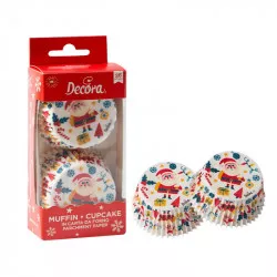 Weihnachtliche Cupcake-Boxen, 50x32 mm, 36 Stück