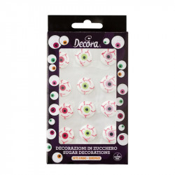 Zuckerdekoration Halloween Augen, 12 Stk.