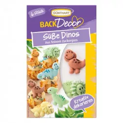 Zuckerdekorationen Dinosaurier, 6 Stück
