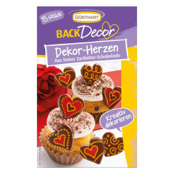 Schokoladen-Dekorationen Herzen, 15 Stück