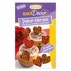 Schokoladen-Dekorationen Herzen, 15 Stück