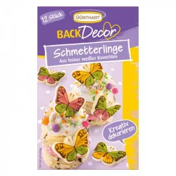 Schokoladen-Dekorationen Schmetterling, 12 Stück