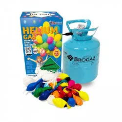 Helium für Ballons 20 - 5l + 20 Stück Ballons