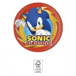 Papierteller Sonic 19,5 cm, 8 Stück
