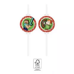 Strohhalme Minecraft, 4 Stück