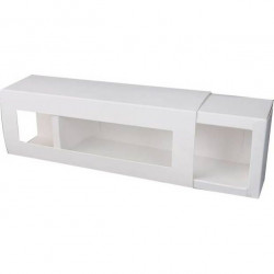 Makronen-Box weiß 20,8 x 7,3 x 5,5 cm (für 6 Stück)