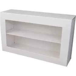 Makronen-Box weiß 20,8 x 12,4 x 5,5 cm (für 12 Stück)