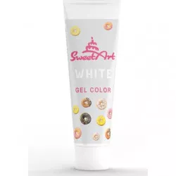 SweetArt dekorative Gelfarbe Tube White (30 g)