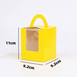 Cupcake-Schachtel 100 Stück gelb