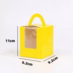 Cupcake-Schachtel 100 Stück gelb