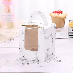 Cupcake-Box 100 Stück Marmoriert