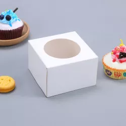 Cupcake-Box 100 ks weiß