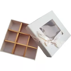 Pralinenbox 12x12x4 cm 5 Stück