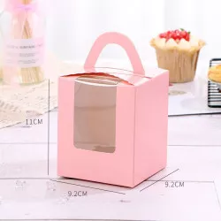 Pralinenverpackung 12x12x4 cm 5 Stück rosa