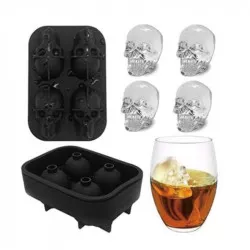 Silikonform für Eiswürfel in Schädelform